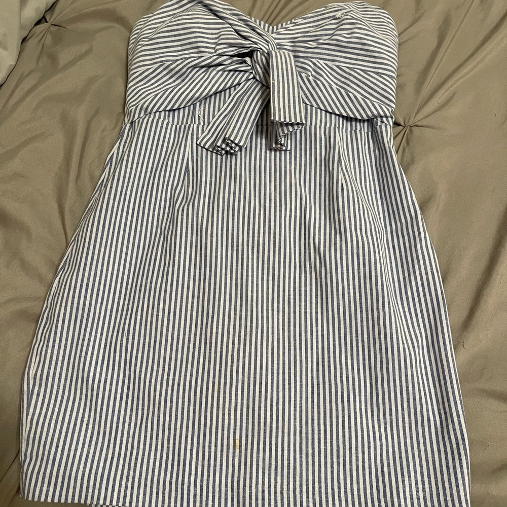 Lulu’s Blue and White Striped Mini Dress